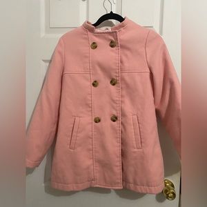Cherokee coat/ Girls pink coat with removable fur hood/ Size 10-12